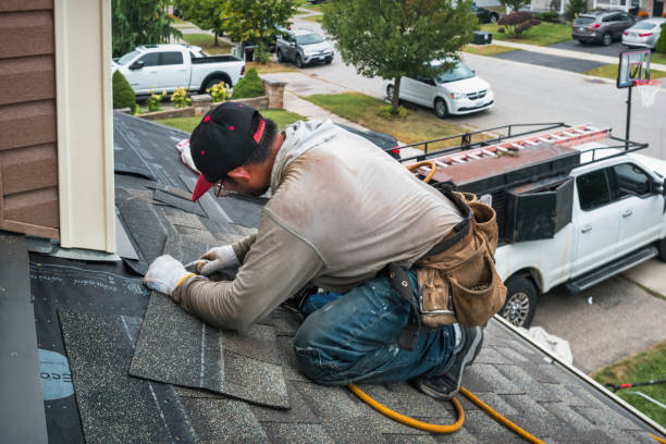 Professional Emergency Roof Repair technician working in Hebron, NH